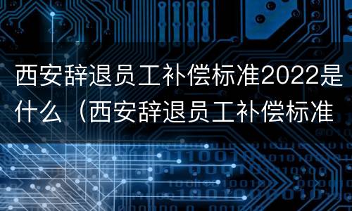 西安辞退员工补偿标准2022是什么（西安辞退员工补偿标准2022是什么时候发放）