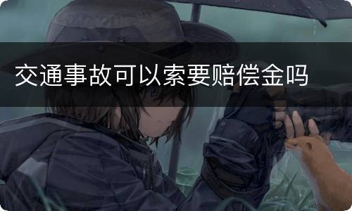 交通事故可以索要赔偿金吗