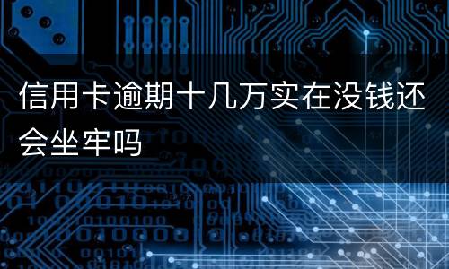 信用卡逾期十几万实在没钱还会坐牢吗