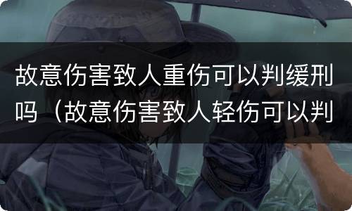 故意伤害致人重伤可以判缓刑吗（故意伤害致人轻伤可以判缓刑吗）