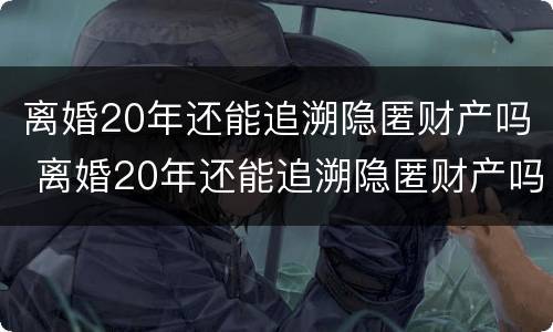 离婚20年还能追溯隐匿财产吗 离婚20年还能追溯隐匿财产吗