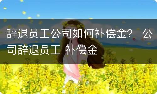 辞退员工公司如何补偿金？ 公司辞退员工 补偿金