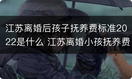 江苏离婚后孩子抚养费标准2022是什么 江苏离婚小孩抚养费标准