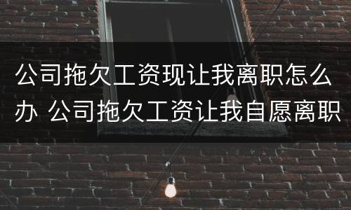 公司拖欠工资现让我离职怎么办 公司拖欠工资让我自愿离职