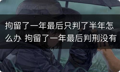 拘留了一年最后只判了半年怎么办 拘留了一年最后判刑没有一年
