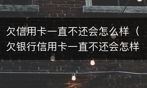 欠信用卡一直不还会怎么样（欠银行信用卡一直不还会怎样）