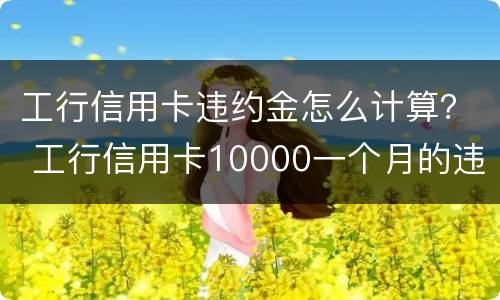 工行信用卡违约金怎么计算？ 工行信用卡10000一个月的违约金是多少