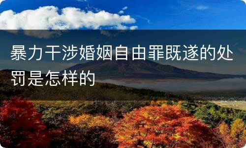 暴力干涉婚姻自由罪既遂的处罚是怎样的