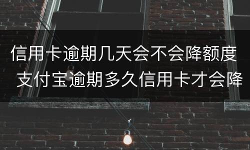 信用卡逾期几天会不会降额度 支付宝逾期多久信用卡才会降额度