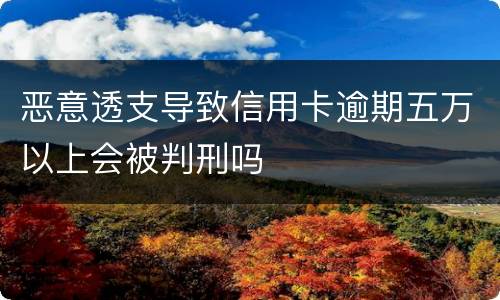 恶意透支导致信用卡逾期五万以上会被判刑吗