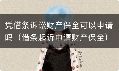 凭借条诉讼财产保全可以申请吗（借条起诉申请财产保全）