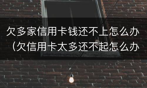 欠多家信用卡钱还不上怎么办（欠信用卡太多还不起怎么办）