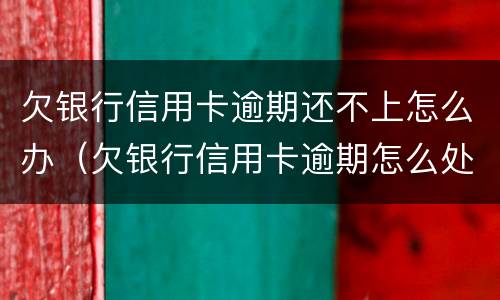 欠银行信用卡逾期还不上怎么办（欠银行信用卡逾期怎么处理）
