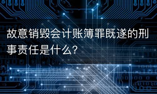 故意销毁会计账簿罪既遂的刑事责任是什么？
