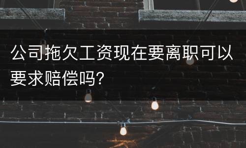 公司拖欠工资现在要离职可以要求赔偿吗？