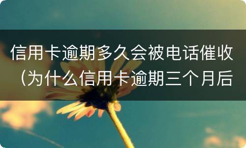 信用卡逾期多久会被电话催收（为什么信用卡逾期三个月后很少催收电话）