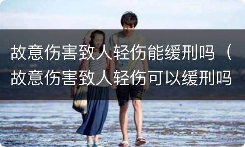 故意伤害致人轻伤能缓刑吗（故意伤害致人轻伤可以缓刑吗）