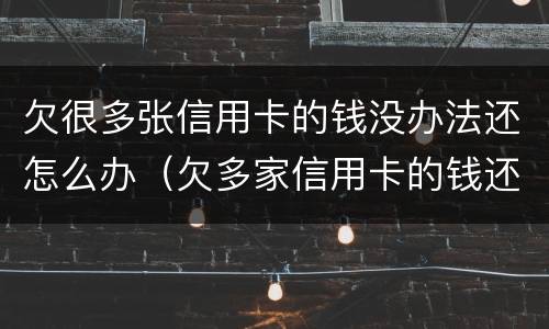 欠很多张信用卡的钱没办法还怎么办（欠多家信用卡的钱还不上怎么办）