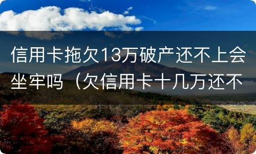 信用卡拖欠13万破产还不上会坐牢吗（欠信用卡十几万还不上坐牢的有吗?）