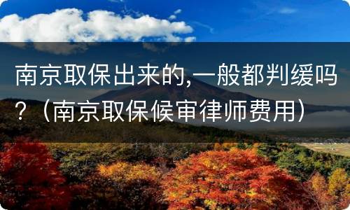南京取保出来的,一般都判缓吗?（南京取保候审律师费用）