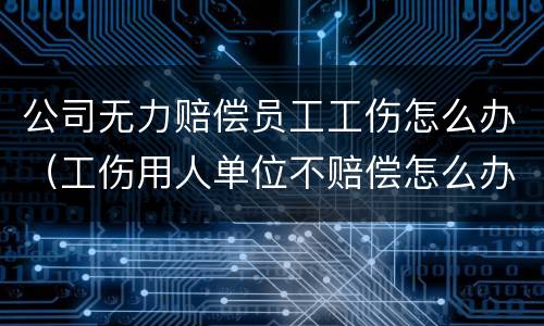 公司无力赔偿员工工伤怎么办（工伤用人单位不赔偿怎么办）