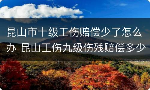 昆山市十级工伤赔偿少了怎么办 昆山工伤九级伤残赔偿多少