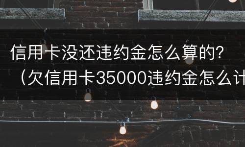 信用卡没还违约金怎么算的？（欠信用卡35000违约金怎么计算）