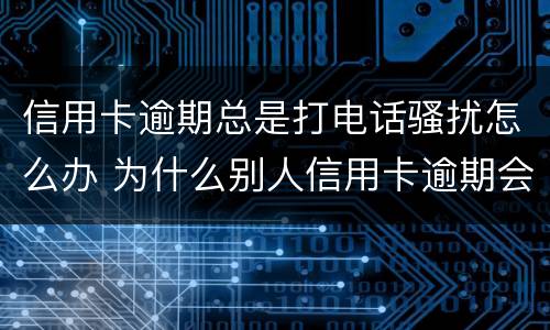 信用卡逾期总是打电话骚扰怎么办 为什么别人信用卡逾期会打我电话
