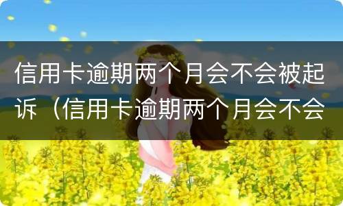 信用卡逾期两个月会不会被起诉（信用卡逾期两个月会不会被起诉呢）