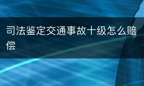 司法鉴定交通事故十级怎么赔偿