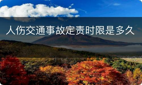 人伤交通事故定责时限是多久