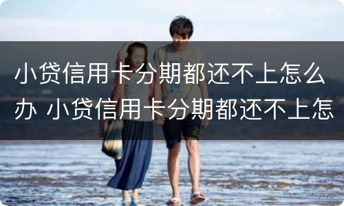 小贷信用卡分期都还不上怎么办 小贷信用卡分期都还不上怎么办呢