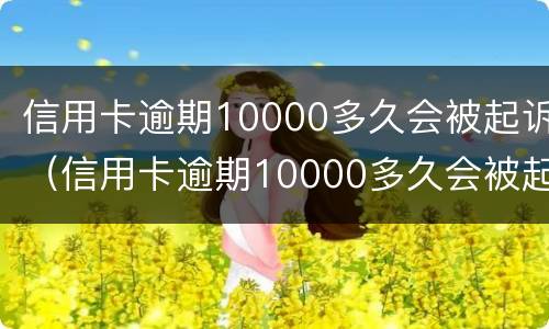 信用卡逾期10000多久会被起诉（信用卡逾期10000多久会被起诉呢）