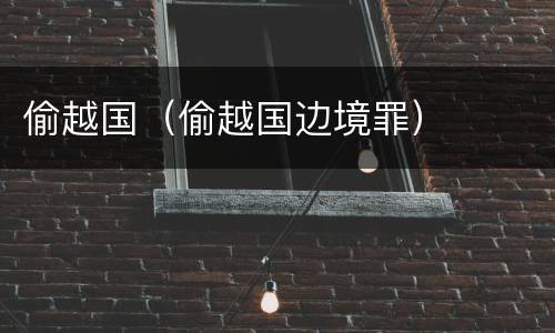 偷越国（偷越国边境罪）