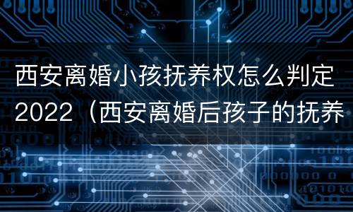 西安离婚小孩抚养权怎么判定2022（西安离婚后孩子的抚养费怎么算）