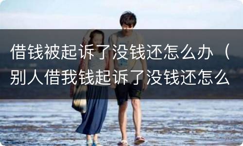 借钱被起诉了没钱还怎么办（别人借我钱起诉了没钱还怎么办）