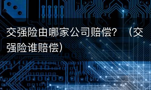 交强险由哪家公司赔偿？（交强险谁赔偿）