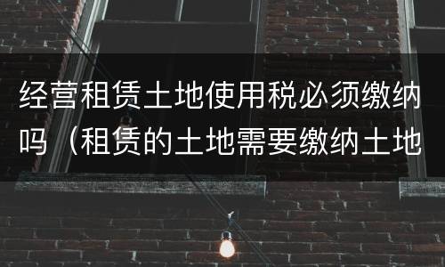 经营租赁土地使用税必须缴纳吗（租赁的土地需要缴纳土地使用税吗）