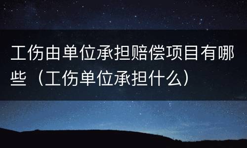 工伤由单位承担赔偿项目有哪些（工伤单位承担什么）