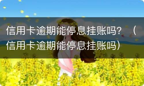 信用卡逾期能停息挂账吗？（信用卡逾期能停息挂账吗）