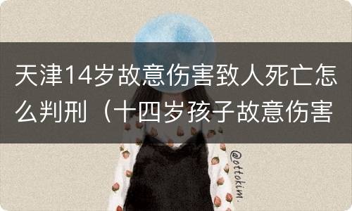 天津14岁故意伤害致人死亡怎么判刑（十四岁孩子故意伤害致人死亡）
