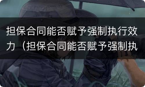 担保合同能否赋予强制执行效力（担保合同能否赋予强制执行效力的条款）