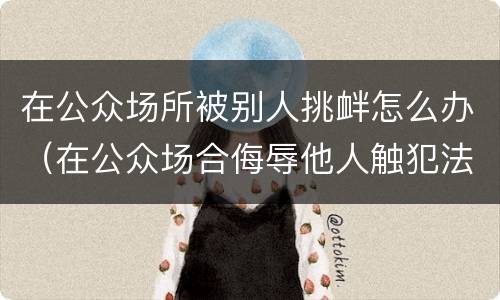 在公众场所被别人挑衅怎么办（在公众场合侮辱他人触犯法律吗）