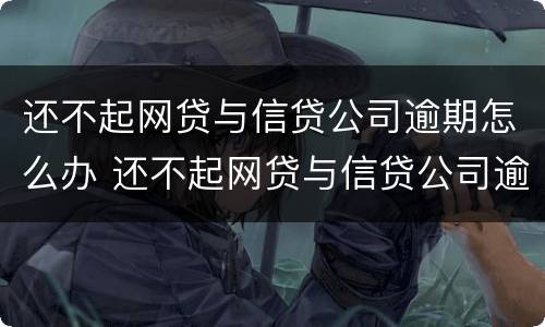 还不起网贷与信贷公司逾期怎么办 还不起网贷与信贷公司逾期怎么办呢