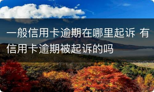 一般信用卡逾期在哪里起诉 有信用卡逾期被起诉的吗