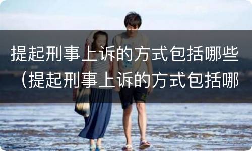 提起刑事上诉的方式包括哪些（提起刑事上诉的方式包括哪些法律）