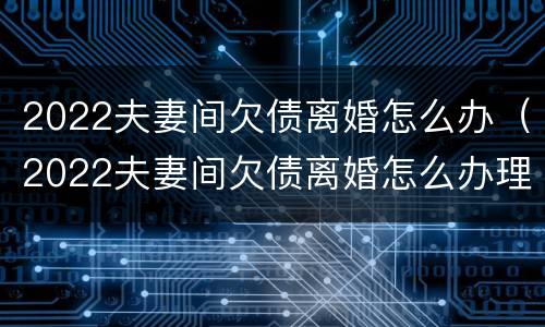 2022夫妻间欠债离婚怎么办（2022夫妻间欠债离婚怎么办理）