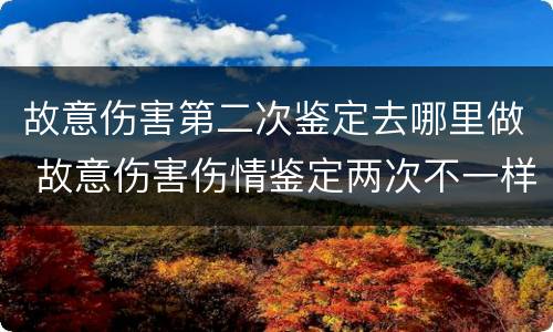 故意伤害第二次鉴定去哪里做 故意伤害伤情鉴定两次不一样