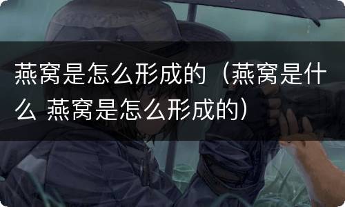 燕窝是怎么形成的（燕窝是什么 燕窝是怎么形成的）