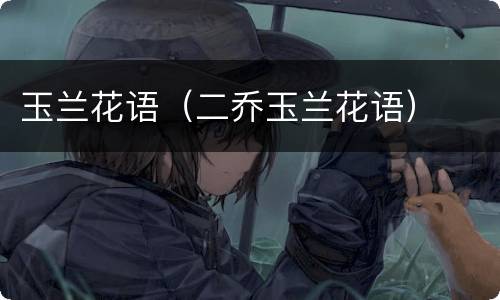 玉兰花语（二乔玉兰花语）